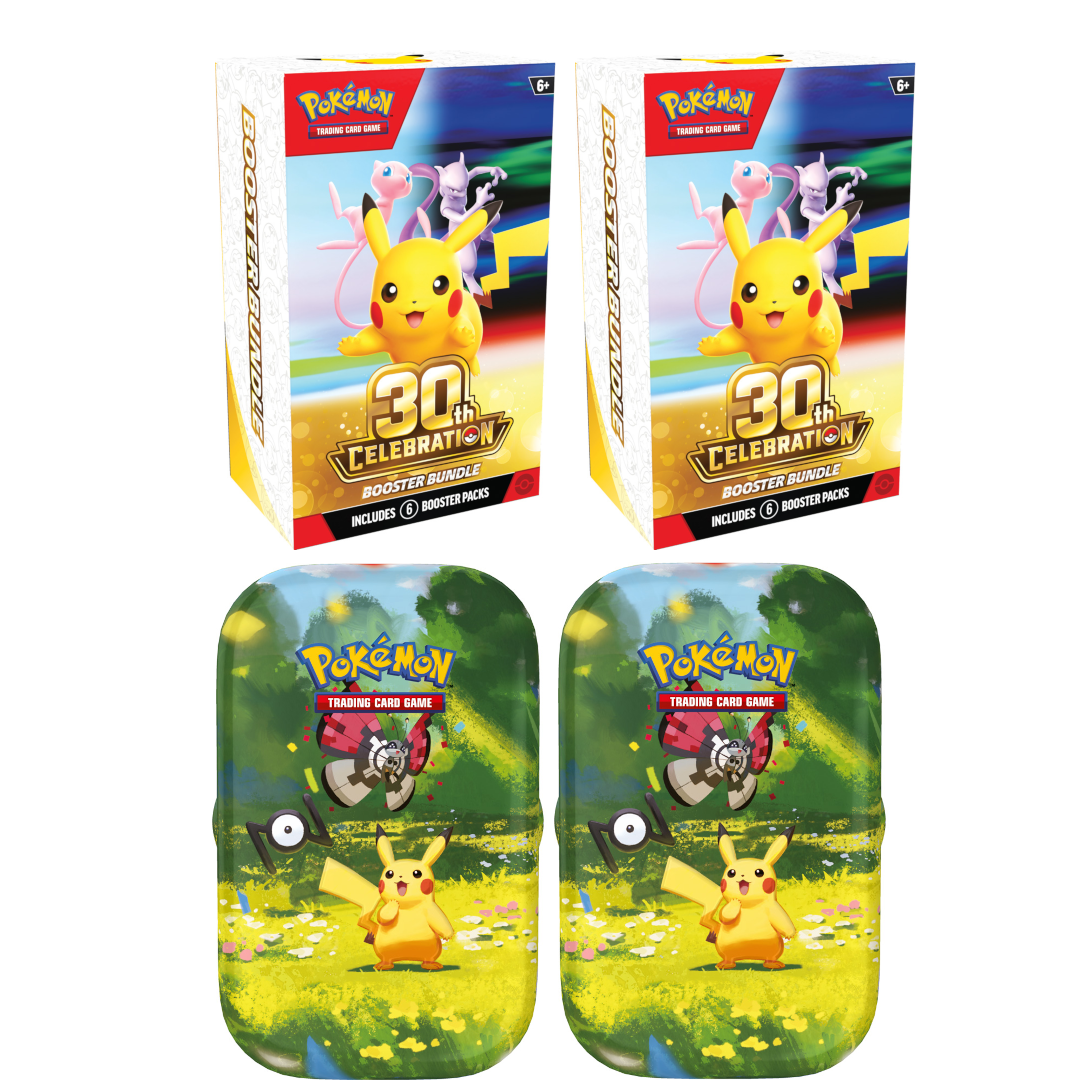 (Pre-Order) Pokémon TCG: 30th Celebration Bundle (2 x Booster Bundle + 2 Mini Tin)