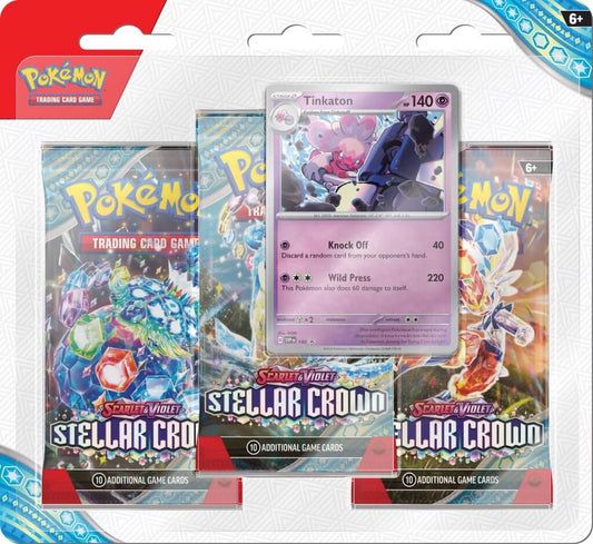 Pokémon TCG Scarlet & Violet 7 Stellar Crown Three Booster Blister