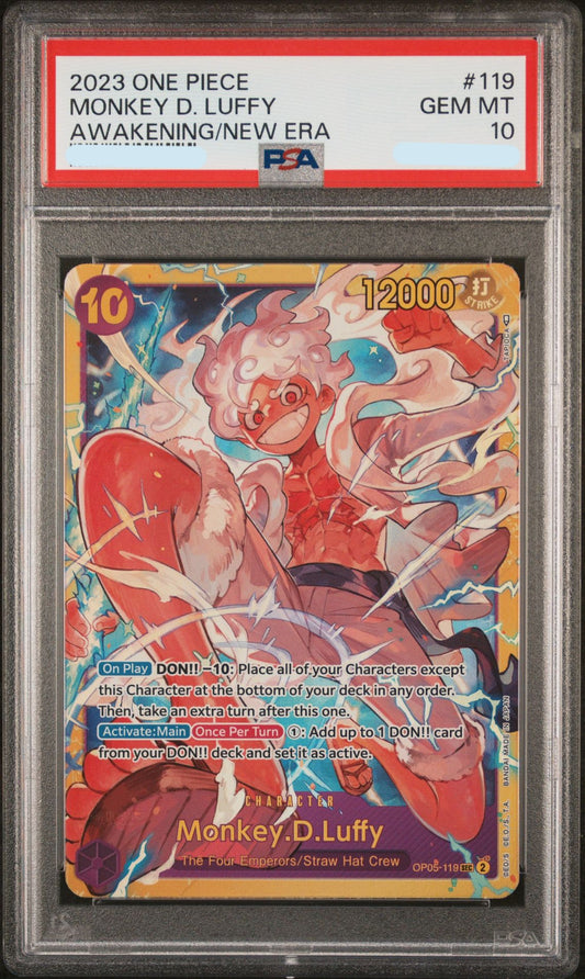 PSA 10 Monkey D. Luffy OP05-119 SEC