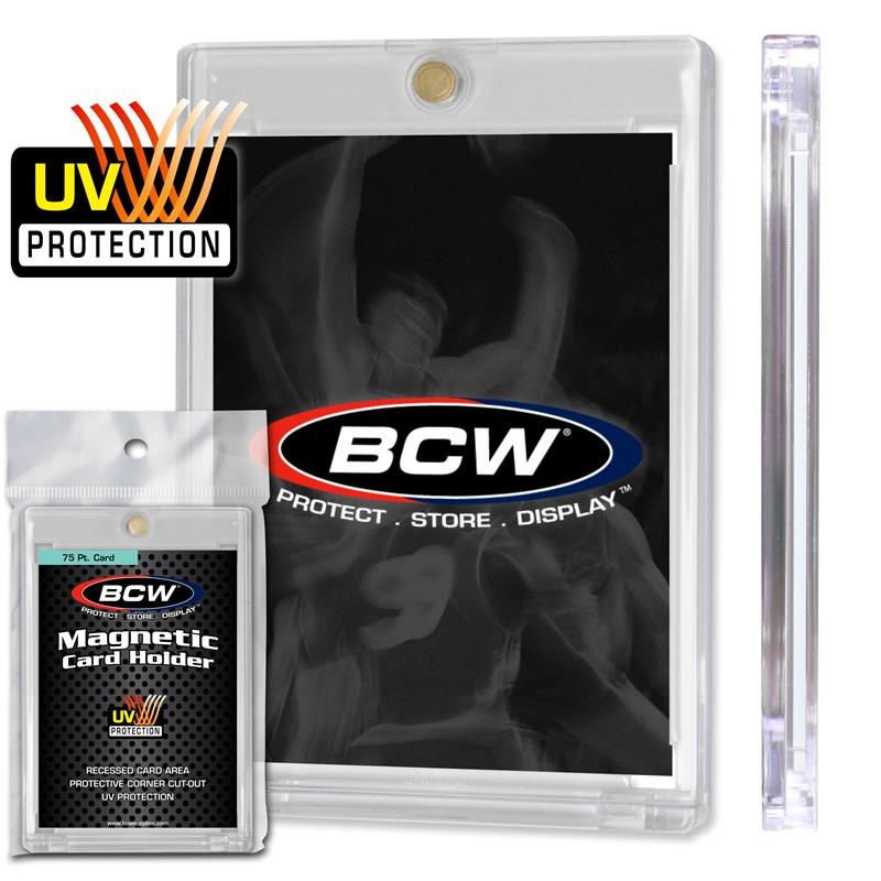 BCW One Touch Magnetic Card Holder 75 Pt Card Standard