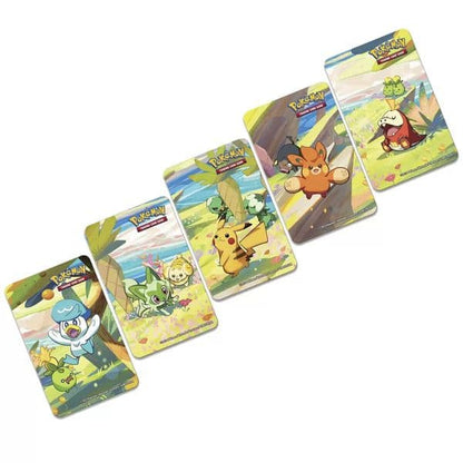 Pokemon 5 Pack Mini Tins & 4 Promo Cards Trading Card Game TCG